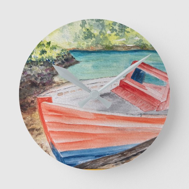 Das Boot Runde Wanduhr (Vorderseite)