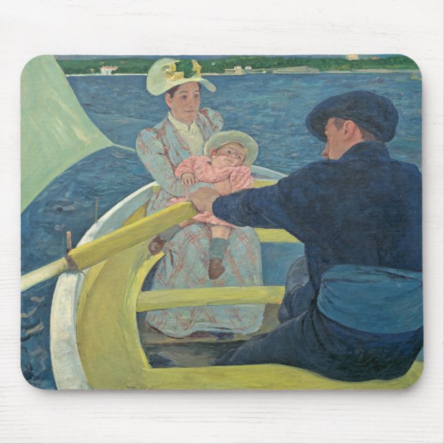 Das Bootfahrt-Party, 1893-94 (Öl auf Leinwand) Mousepad (Vorne)