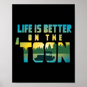 Das Bootsleben ist besser auf dem Toon Pontoon Cap Poster