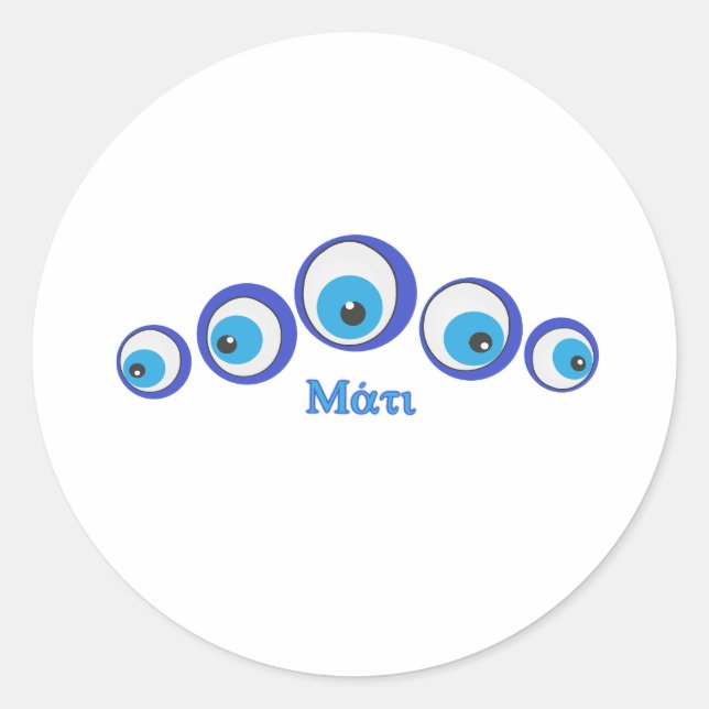 Das böse Auge Runder Aufkleber (Vorderseite)