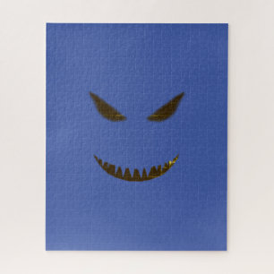 Das böse Gesicht hart schwierig, das Blau herauszu Puzzle