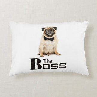 Das Boss-Akzent-Kissen mit Pull-Dog-Design Dekokissen