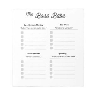 Das Boss-Babe-Notepad Notizblock