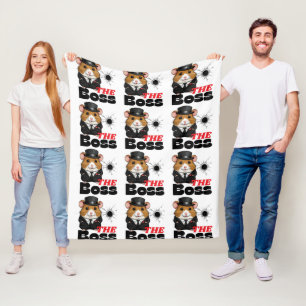 Das Boss-Hamster-Muster Fleecedecke