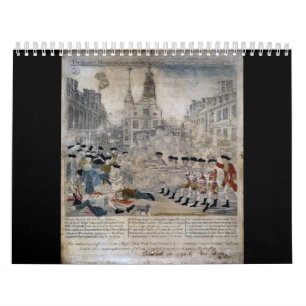 Das Boston-Massaker durch Paul Revere 1770 Kalender