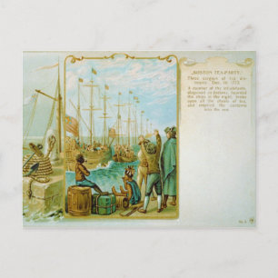 Das Boston Tea Party vom 16. Dezember 1773 Postkarte