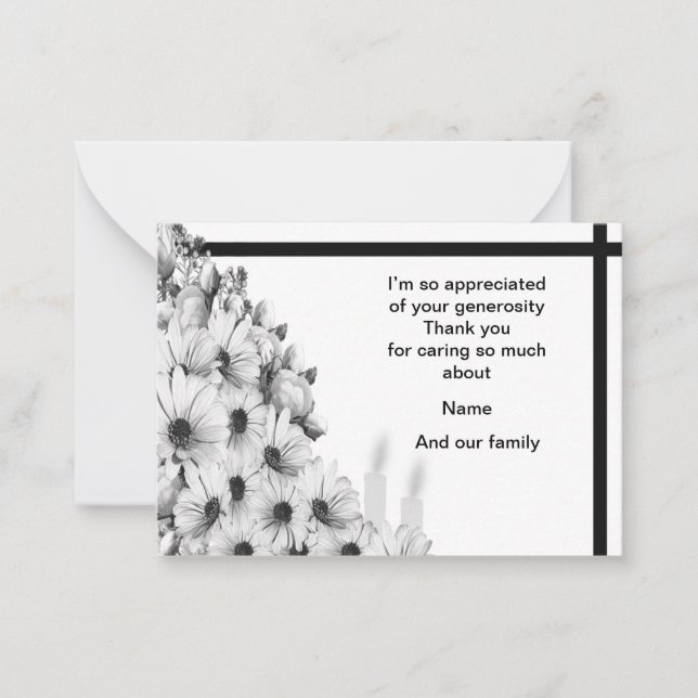 Das Bouquet der Blume danke Ihnen Karten (Vorderseite)