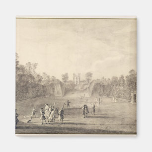 Das Bowling Green bei Claremont, 1738 (Stich) Magnet