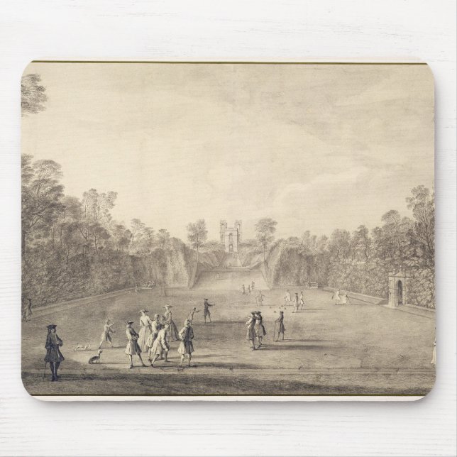 Das Bowling Green bei Claremont, 1738 (Stich) Mousepad (Vorne)