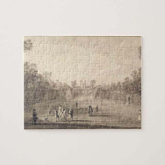 Das Bowling Green bei Claremont, 1738 (Stich) Puzzle (Horizontal)
