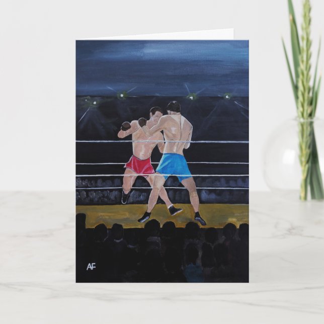 Das Boxer Gemälde von Alfred Fox Karte (Vorderseite)