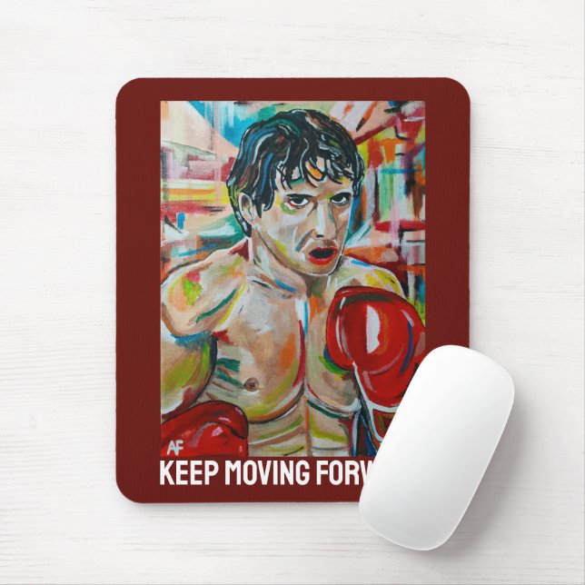 Das Boxer-Gemälde von Alfred Fox Mousepad (Mit Mouse)