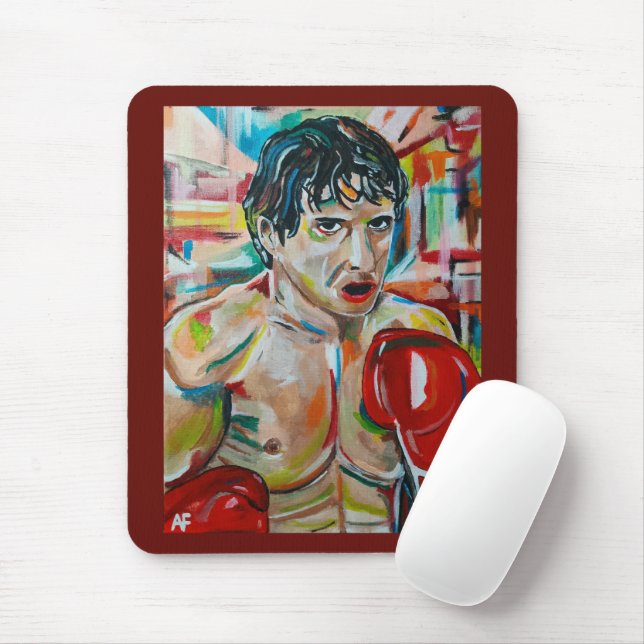 Das Boxer-Gemälde von Alfred Fox Mousepad (Mit Mouse)