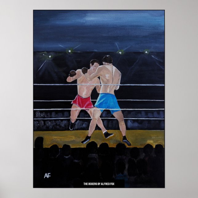 Das Boxer-Gemälde von Alfred Fox Poster (Vorne)