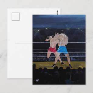 Das Boxer-Gemälde von Alfred Fox Postkarte