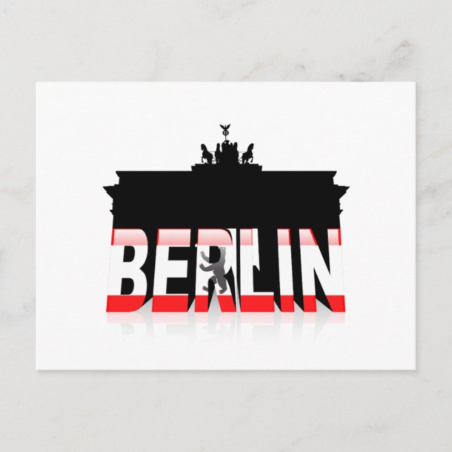 Das Brandenburger Tor in Berlin Postkarte (Vorderseite)