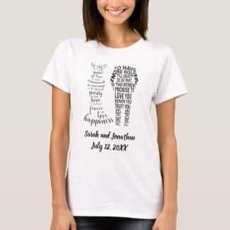 Das Braut-und Bräutigam-Hochzeitsgelübde-T-Shirt T-Shirt