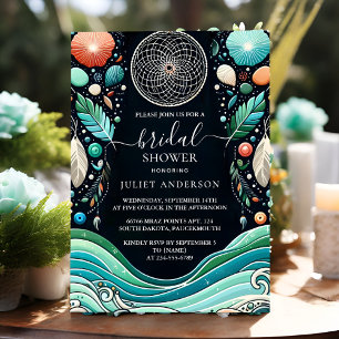 Das Brautparty Aqua Sand gestapelt Einladung