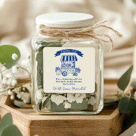 Das Brautparty der Blütenblätter vom Markt Quadratischer Aufkleber