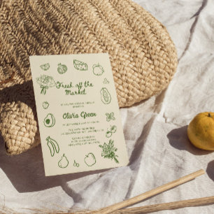 Das Brautparty der grünen Hand vom Markt Einladung