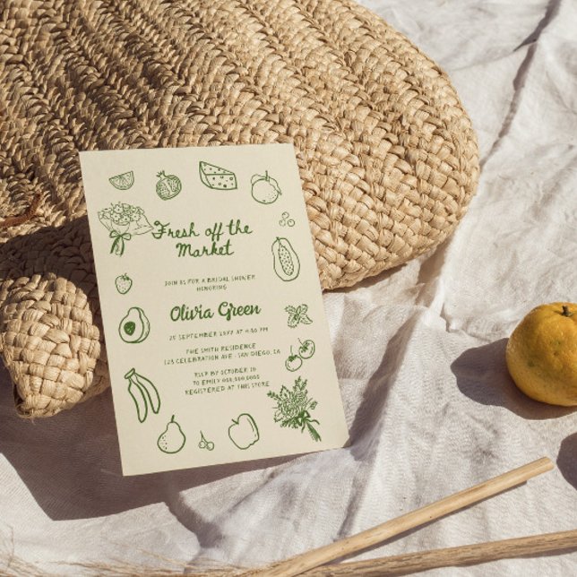 Das Brautparty der grünen Hand vom Markt Einladung (Von Creator hochgeladen)
