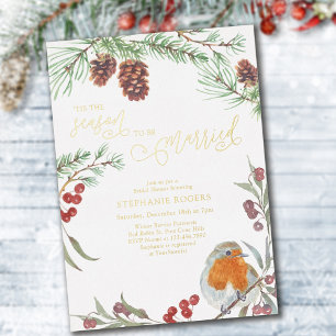 Das Brautparty der Jahreszeit Robin Winter Folieneinladung