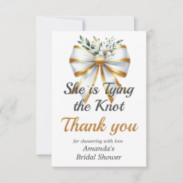 Das Brautparty der weißen Bow des Knotens Dankeskarte