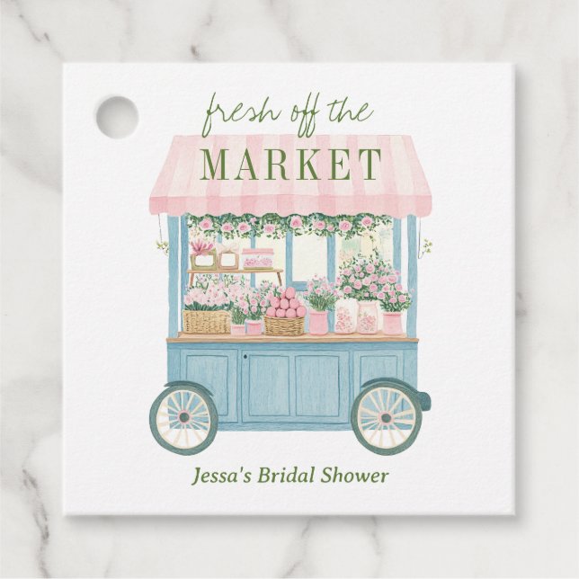 Das Brautparty des Blumenhandels-Bauern ist neu Geschenkanhänger (Vorderseite)