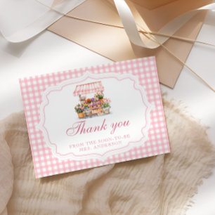 Das Brautparty des Marktes für die Bauern frisch v Dankeskarte