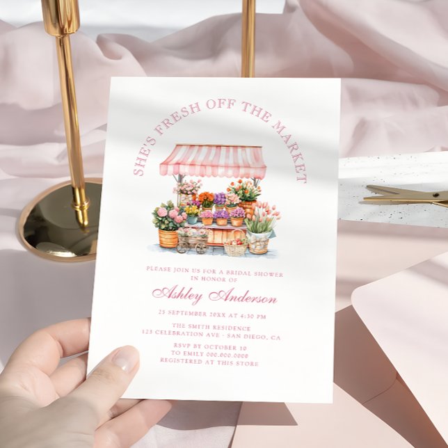 Das Brautparty des Marktes für die Bauern frisch v Einladung (Von Creator hochgeladen)