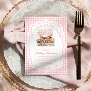 Das Brautparty des Marktes für die Bauern frisch v Einladung