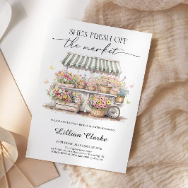 Das Brautparty des Marktes für die Bauern frisch v Einladung