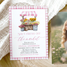 Das Brautparty des Marktes für die Bauern frisch v Einladung