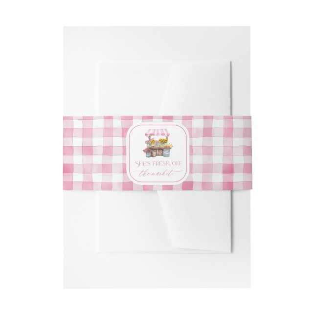 Das Brautparty des Marktes für die Bauern frisch v Einladungsbanderole (Vorderseite Beispiel)