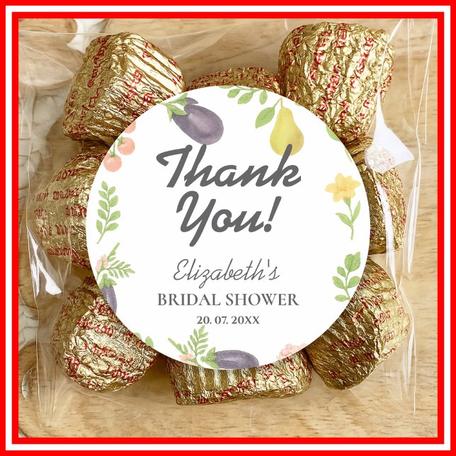 Das Brautparty des Marktes für die Bauern frisch v Runder Aufkleber (Von Creator hochgeladen)