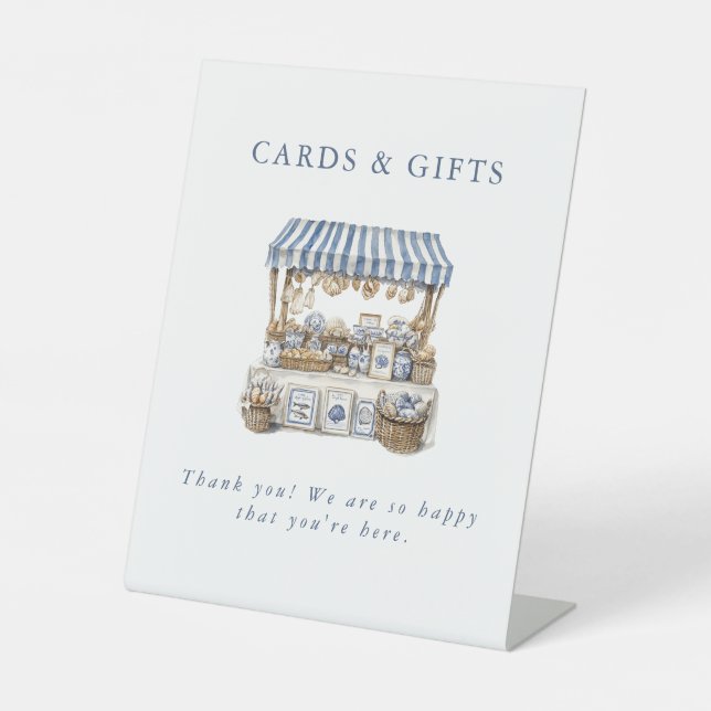 Das Brautparty des Marktes für Küstenmärkte Sockelschild (Vorderseite)