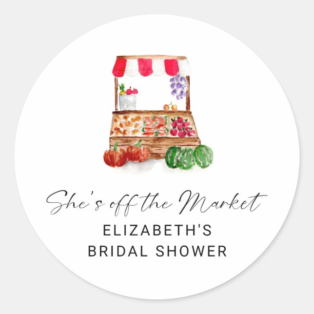 Das Brautparty des Marktes Vielen Dank für Ihre Ku Runder Aufkleber (Vorderseite)