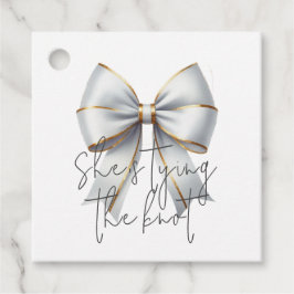 Das Brautparty des weißen Knots Geschenkanhänger