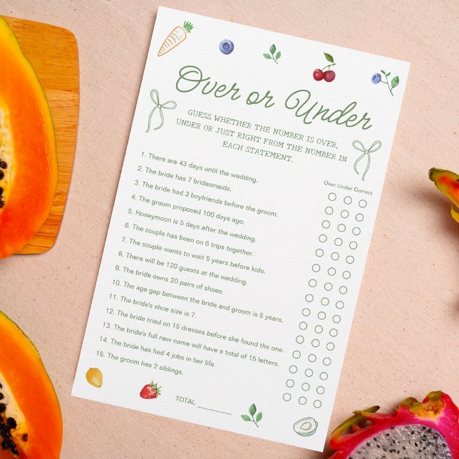 Das Brautparty "Over Under game" (Von Creator hochgeladen)