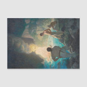 Das Brennen der Bounty durch Newell Convers Wyeth Seidenpapier