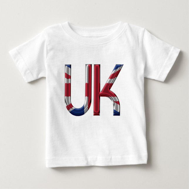 Das britische Britische Flaggentypografie-Elegant Baby T-shirt (Vorderseite)
