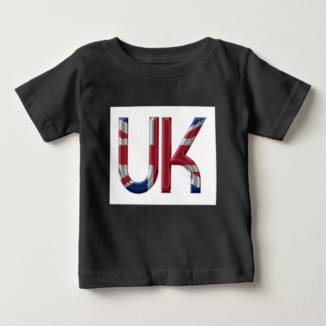 Das britische Britische Flaggentypografie-Elegant Baby T-shirt (Vorderseite)