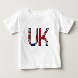 Das britische Britische Flaggentypografie-Elegant Baby T-shirt