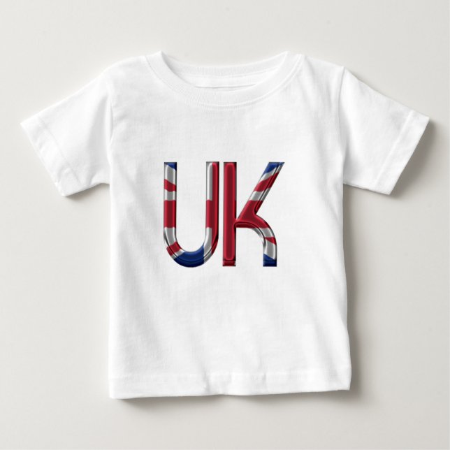 Das britische Britische Flaggentypografie-Elegant Baby T-shirt (Vorderseite)