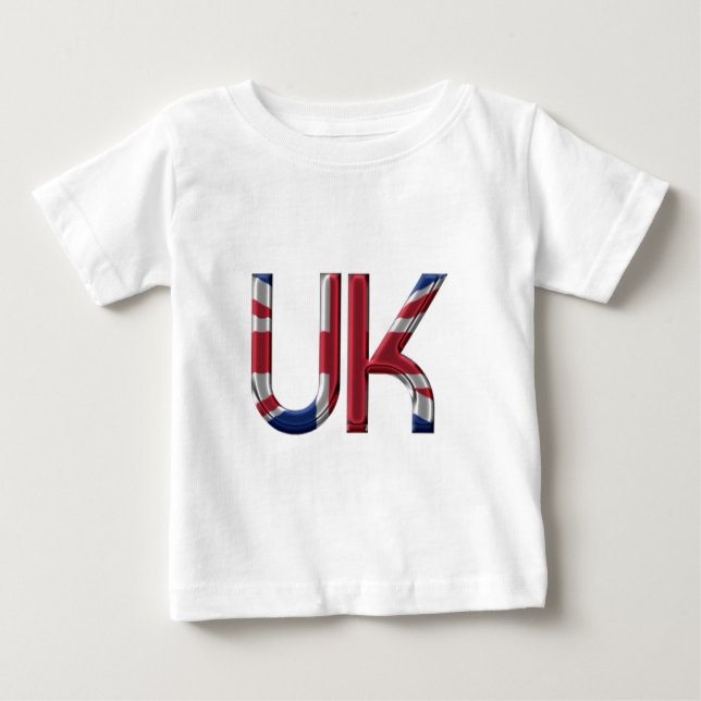 Das britische Britische Flaggentypografie-Elegant Baby T-shirt (Vorderseite)