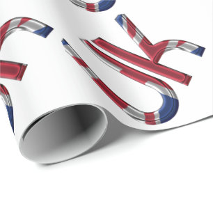 Das britische Britische Flaggentypografie-Elegant Geschenkpapier