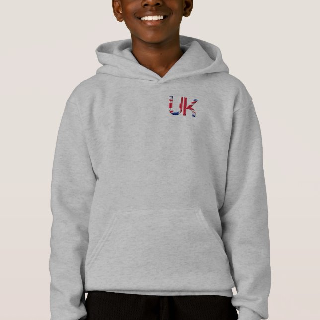 Das britische Britische Flaggentypografie-Elegant Hoodie (Vorderseite)
