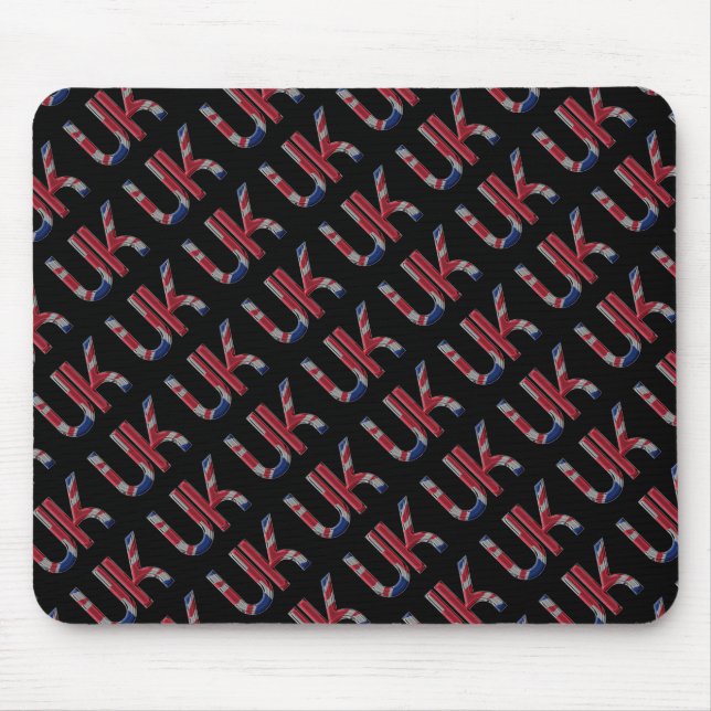 Das britische Britische Flaggentypografie-Elegant Mousepad (Vorne)