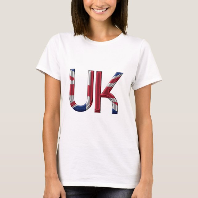 Das britische Britische Flaggentypografie-Elegant T-Shirt (Vorderseite)