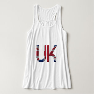Das britische Britische Flaggentypografie-Elegant Tank Top
